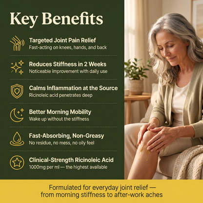 Olverana Joint Relief Castor Oil — 1000mg Ricinoleic Acid