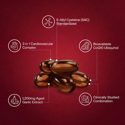 Olverana Aged Odorless Garlic Softgels - Promotes Cardiovascular Vitality